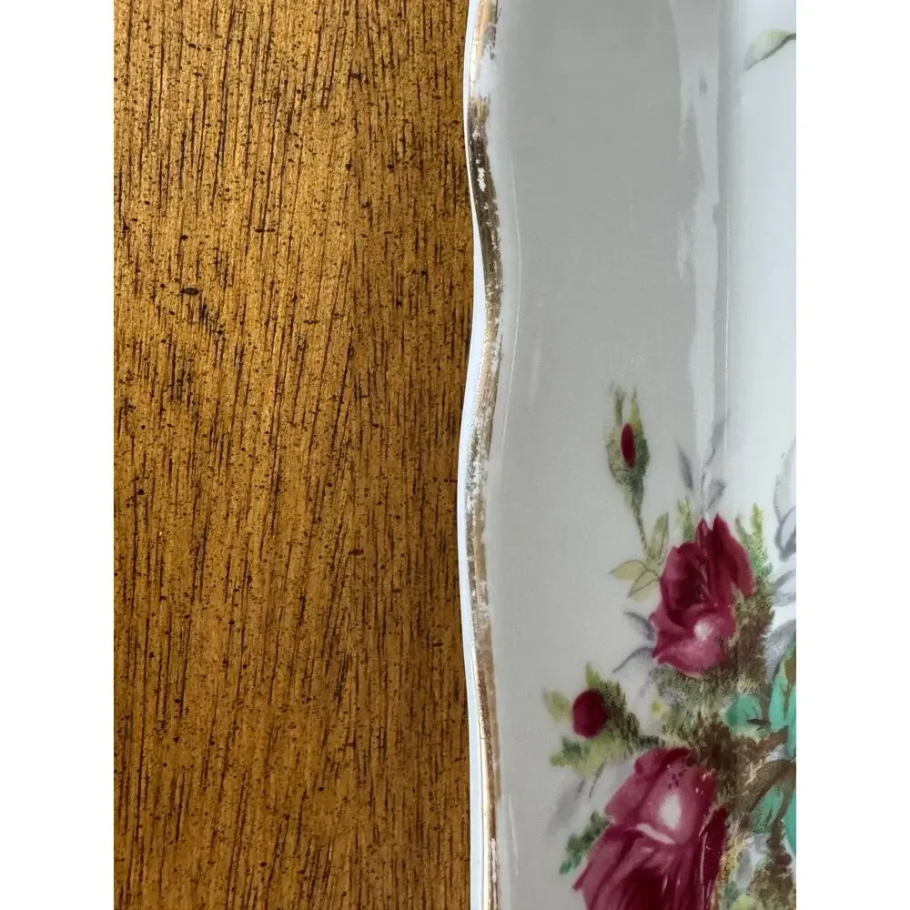 Vintage Hammersley & Co Floral Sandwich Tray 1930 Era England English Bone China